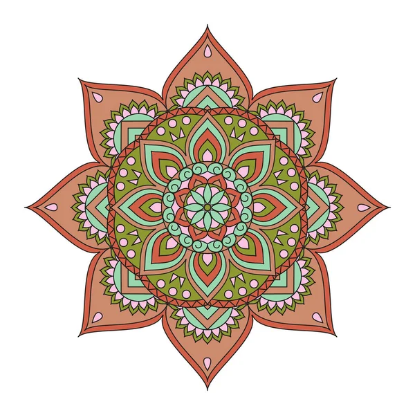 Mandalas de flores. Elementos decorativos vintage. Patrón oriental , — Archivo Imágenes Vectoriales