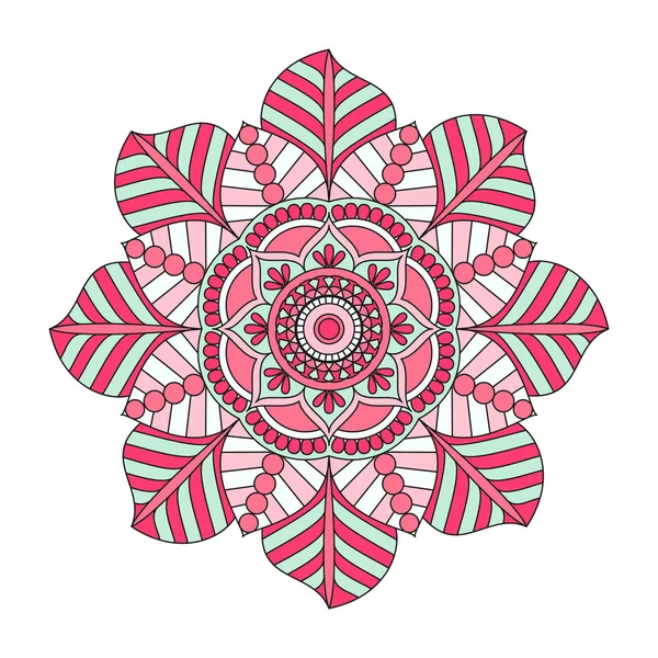 Mandalas de flores. Elementos decorativos vintage. Patrón oriental , — Archivo Imágenes Vectoriales