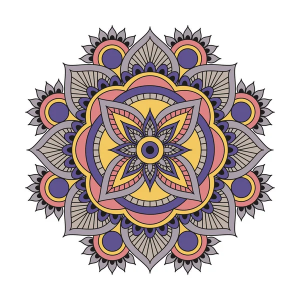 Mandalas de flores. Elementos decorativos vintage. Patrón oriental , — Archivo Imágenes Vectoriales