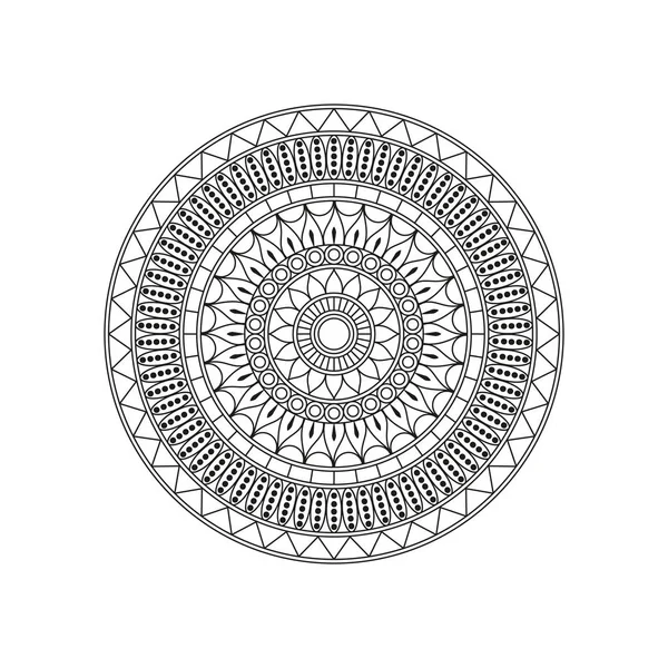 Mandala Flor. Elementos decorativos vintage. Padrão oriental, v — Vetor de Stock