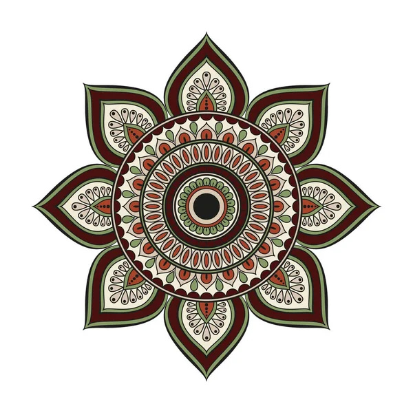 Flower Mandalas. Vintage decorative elements. Oriental pattern, — Stock Vector