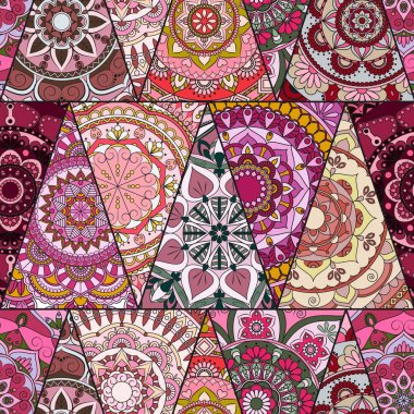 Sorunsuz mandalalar desen. Vintage dekor elementleri ile mand