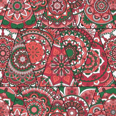 Sorunsuz mandalalar desen. Vintage dekor elementleri ile mand