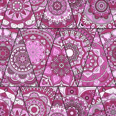 Sorunsuz mandalalar desen. Vintage dekor elementleri ile mand