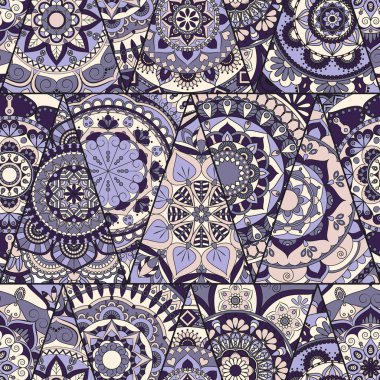 Sorunsuz mandalalar desen. Vintage dekor elementleri ile mand