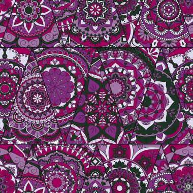 Sorunsuz mandalalar desen. Vintage dekor elementleri ile mand