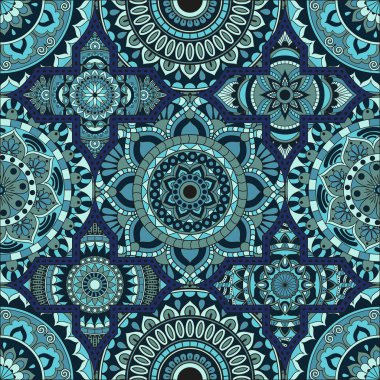 Patchwork desen. Vintage dekoratif öğeler. Elle çizilmiş backg