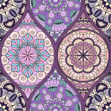 mandalalar desenle. Vintage dekoratif öğeler. Elle çizilmiş b