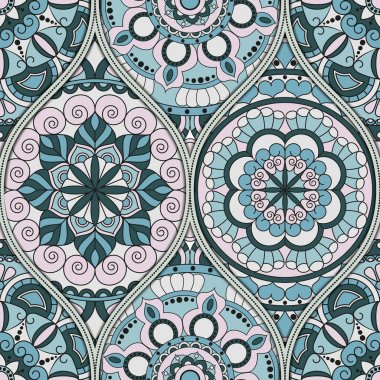 mandalalar desenle. Vintage dekoratif öğeler. Elle çizilmiş b