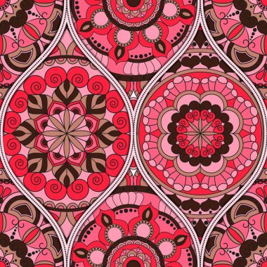 mandalalar desenle. Vintage dekoratif öğeler. Elle çizilmiş b