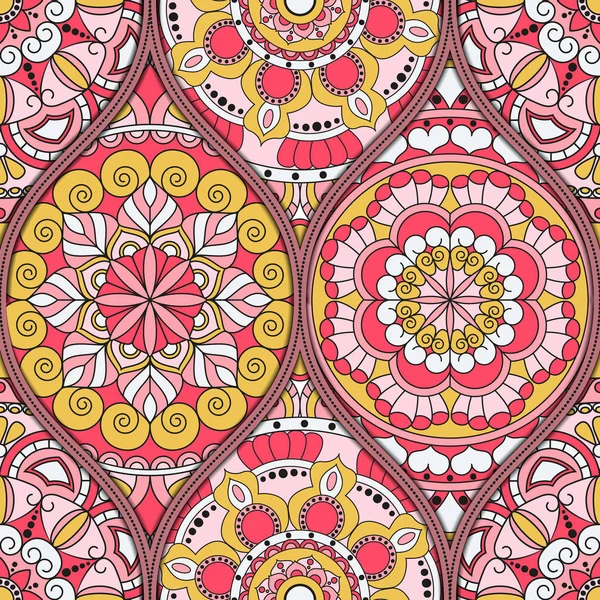 mandalalar desenle. Vintage dekoratif öğeler. Elle çizilmiş b