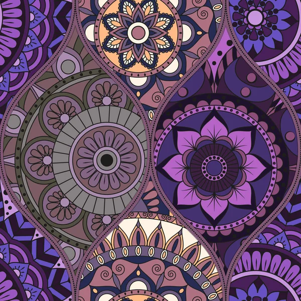 mandalalar desenle. Vintage dekoratif öğeler. Elle çizilmiş b