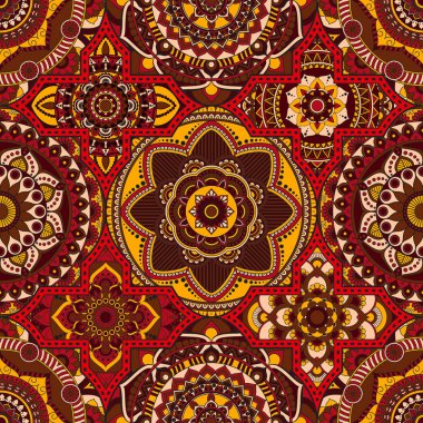 Patchwork desen. Vintage dekoratif öğeler. Elle çizilmiş backg