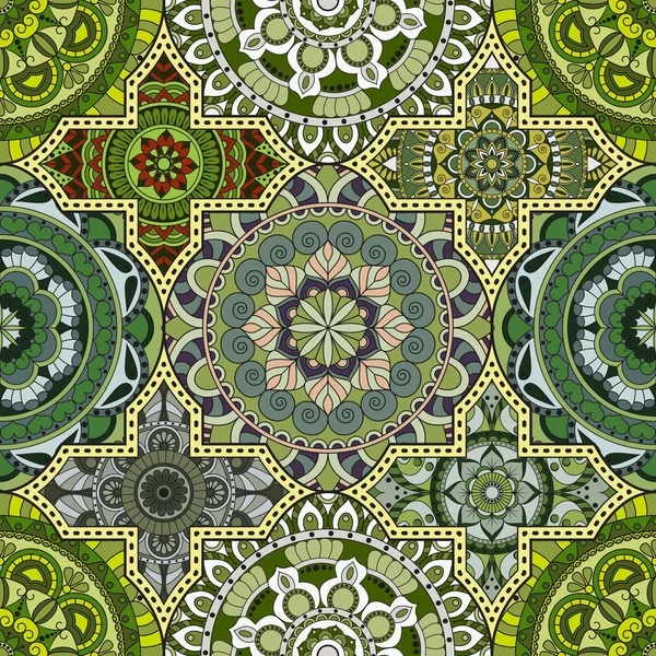 Patchwork desen. Vintage dekoratif öğeler. Elle çizilmiş backg