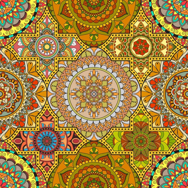 Modèle de patchwork. Éléments décoratifs vintage. Arrière dessiné à la main — Image vectorielle