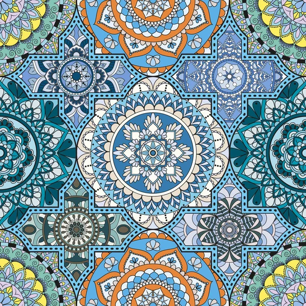 Patchwork desen. Vintage dekoratif öğeler. Elle çizilmiş backg