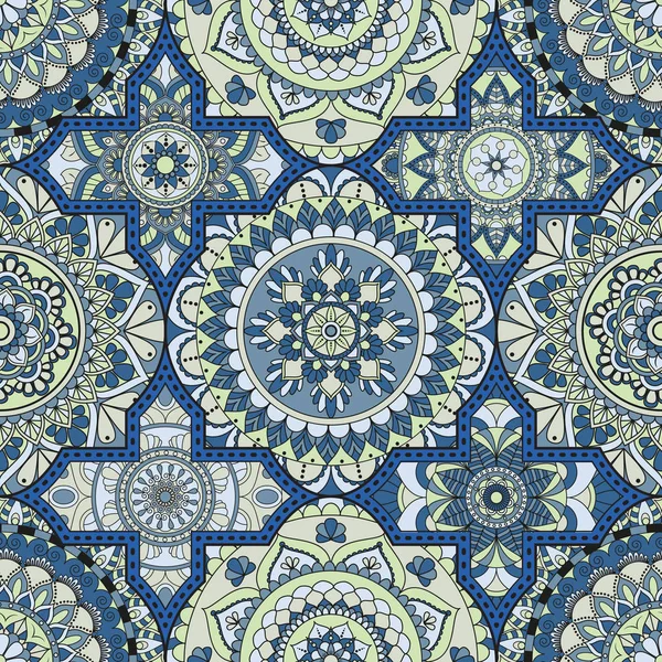 Patchwork desen. Vintage dekoratif öğeler. Elle çizilmiş backg