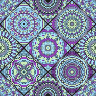 Seamless modeli. Vintage dekoratif öğeler. Elle çizilmiş backgr