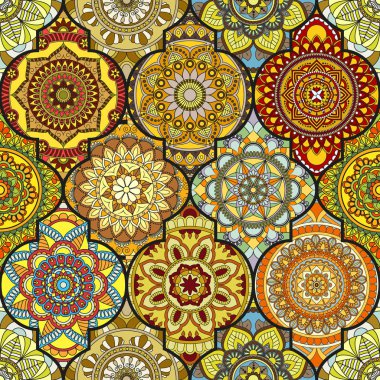 Seamless modeli. Vintage dekoratif öğeler. Elle çizilmiş backgr