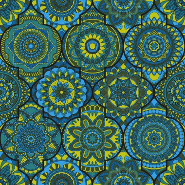 Seamless modeli. Vintage dekoratif öğeler. Elle çizilmiş backgr