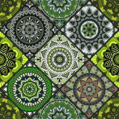 Seamless modeli. Vintage dekoratif öğeler. Elle çizilmiş backgr