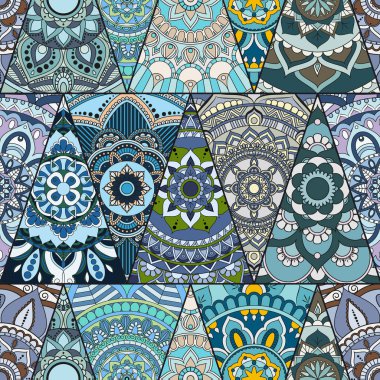 Sorunsuz mandalalar desen. Vintage dekor elementleri ile mand