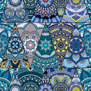 Sorunsuz mandalalar desen. Vintage dekor elementleri ile mand