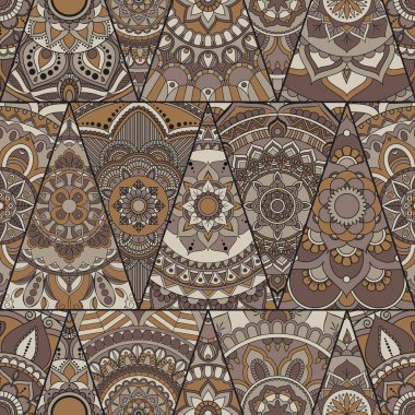 Sorunsuz mandalalar desen. Vintage dekor elementleri ile mand