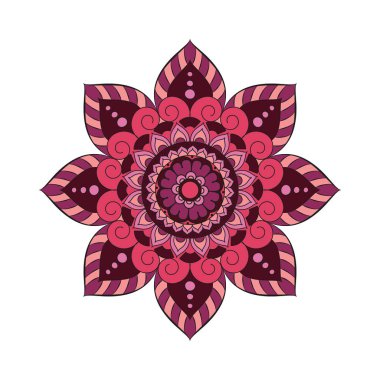 Çiçek mandalalar. Vintage dekoratif öğeler. Oryantal desen, 