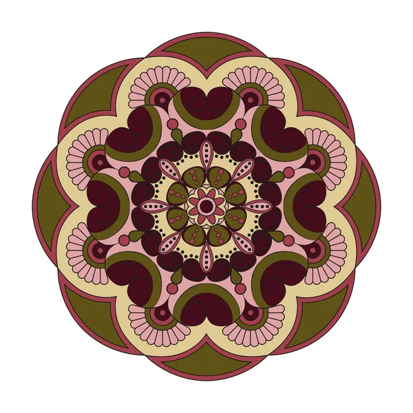 Blumen-Mandalas. Vintage dekorative Elemente. orientalisches Muster, — Stockvektor