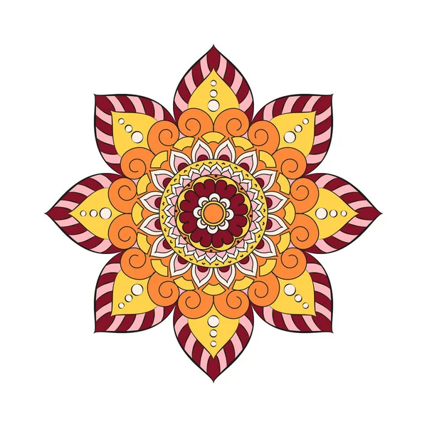 Çiçek mandalalar. Vintage dekoratif öğeler. Oryantal desen, 