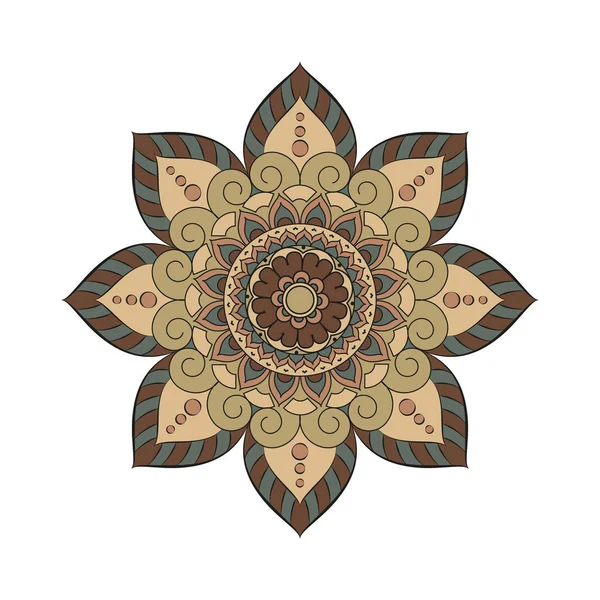 Çiçek mandalalar. Vintage dekoratif öğeler. Oryantal desen, 