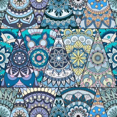 Sorunsuz mandalalar desen. Vintage dekor elementleri ile mand