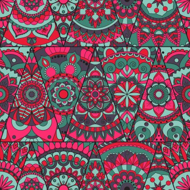 Sorunsuz mandalalar desen. Vintage dekor elementleri ile mand