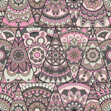 Sorunsuz mandalalar desen. Vintage dekor elementleri ile mand