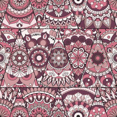 Sorunsuz mandalalar desen. Vintage dekor elementleri ile mand