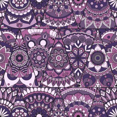 Sorunsuz mandalalar desen. Vintage dekor elementleri ile mand