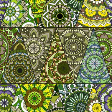 Sorunsuz mandalalar desen. Vintage dekor elementleri ile mand