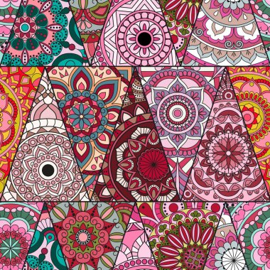 Sorunsuz mandalalar desen. Vintage dekor elementleri ile mand