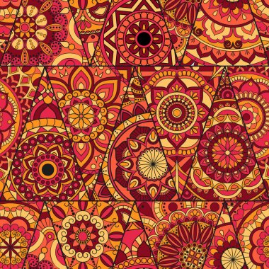 Sorunsuz mandalalar desen. Vintage dekor elementleri ile mand