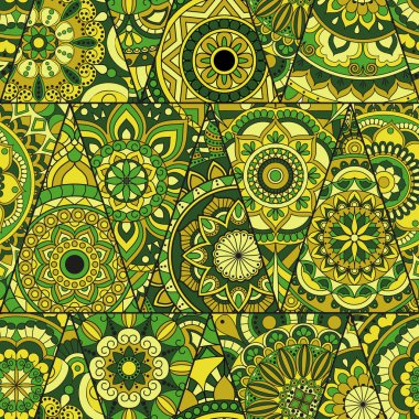 Sorunsuz mandalalar desen. Vintage dekor elementleri ile mand