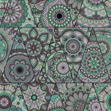 Sorunsuz mandalalar desen. Vintage dekor elementleri ile mand