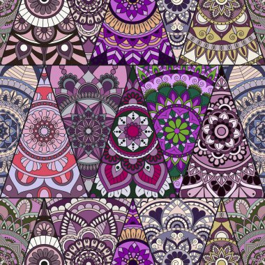 Sorunsuz mandalalar desen. Vintage dekor elementleri ile mand