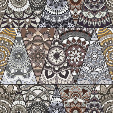 Sorunsuz mandalalar desen. Vintage dekor elementleri ile mand