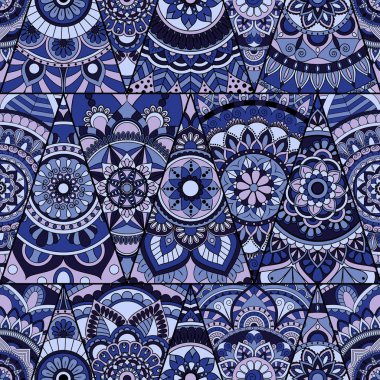 Sorunsuz mandalalar desen. Vintage dekor elementleri ile mand