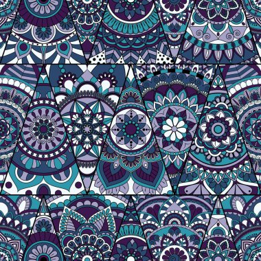 Sorunsuz mandalalar desen. Vintage dekor elementleri ile mand