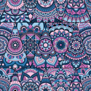 Sorunsuz mandalalar desen. Vintage dekor elementleri ile mand