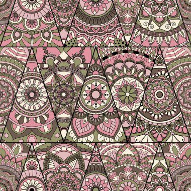 Sorunsuz mandalalar desen. Vintage dekor elementleri ile mand