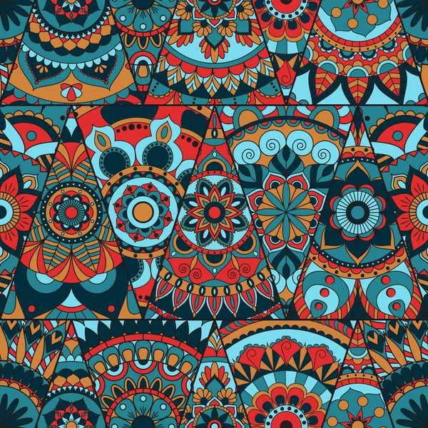 Sorunsuz mandalalar desen. Vintage dekor elementleri ile mand