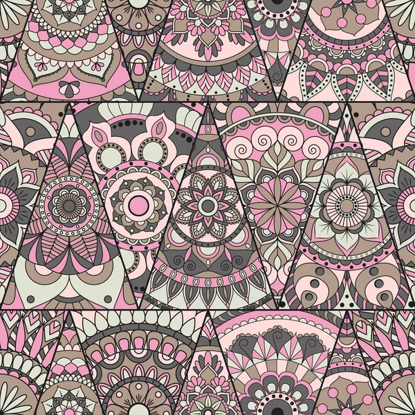 Sorunsuz mandalalar desen. Vintage dekor elementleri ile mand